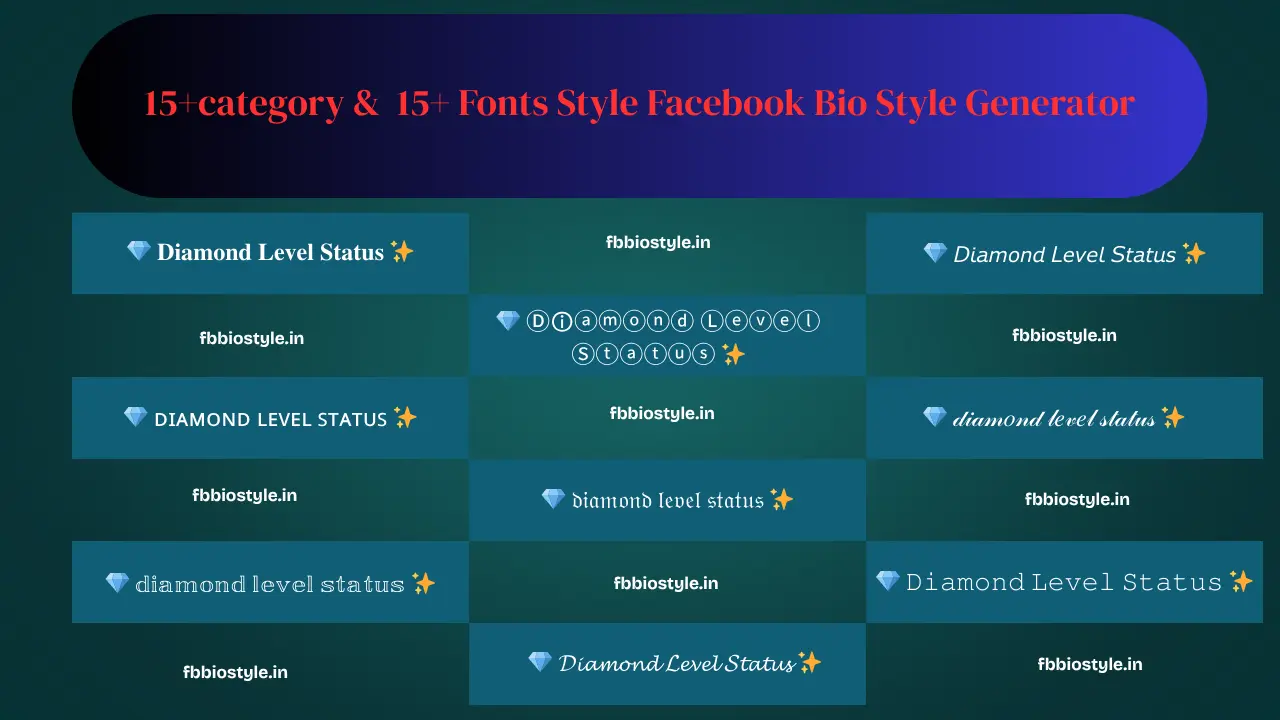 Facebook Bio Style Generator image